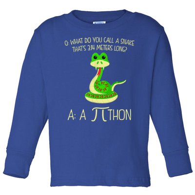 Python Pithon Pi Symbol Funny Math Teacher Toddler Long Sleeve Shirt