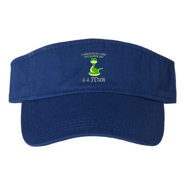 Python Pithon Pi Symbol Funny Math Teacher Valucap Bio-Washed Visor