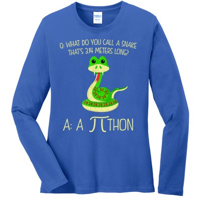 Python Pithon Pi Symbol Funny Math Teacher Ladies Long Sleeve Shirt