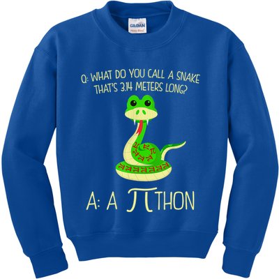 Python Pithon Pi Symbol Funny Math Teacher Kids Sweatshirt