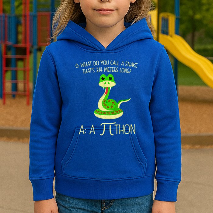 Python Pithon Pi Symbol Funny Math Teacher Kids Hoodie