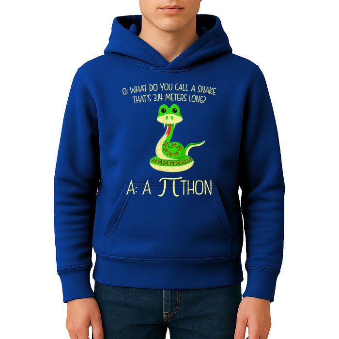 Python Pithon Pi Symbol Funny Math Teacher Kids Hoodie