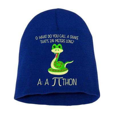 Python Pithon Pi Symbol Funny Math Teacher Short Acrylic Beanie
