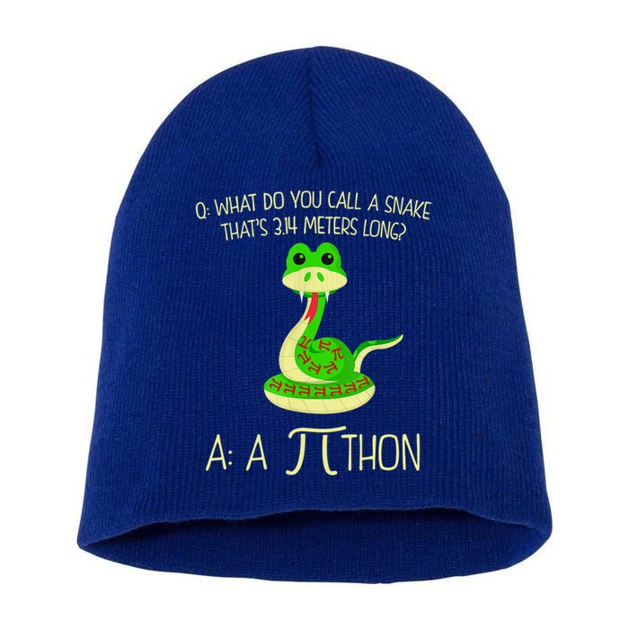 Python Pithon Pi Symbol Funny Math Teacher Short Acrylic Beanie
