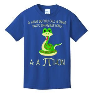 Python Pithon Pi Symbol Funny Math Teacher Kids T-Shirt