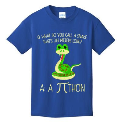 Python Pithon Pi Symbol Funny Math Teacher Kids T-Shirt