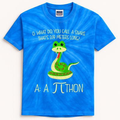 Python Pithon Pi Symbol Funny Math Teacher Kids Tie-Dye T-Shirt