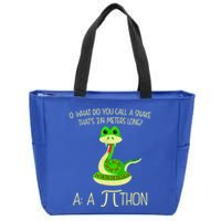 Python Pithon Pi Symbol Funny Math Teacher Zip Tote Bag