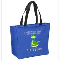 Python Pithon Pi Symbol Funny Math Teacher Zip Tote Bag