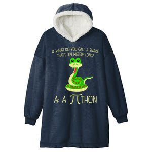 Python Pithon Pi Symbol Funny Math Teacher Hooded Wearable Blanket