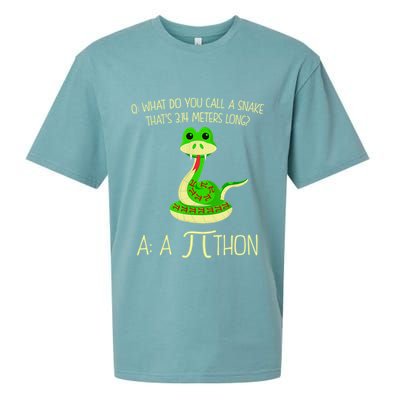 Python Pithon Pi Symbol Funny Math Teacher Sueded Cloud Jersey T-Shirt