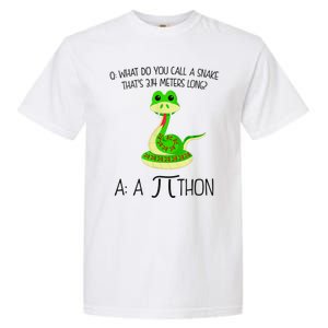 Python Pithon Pi Symbol Funny Math Teacher Garment-Dyed Heavyweight T-Shirt