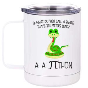 Python Pithon Pi Symbol Funny Math Teacher 12 oz Stainless Steel Tumbler Cup