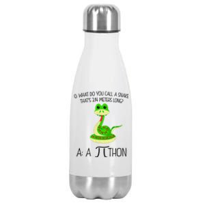 Python Pithon Pi Symbol Funny Math Teacher Stainless Steel Insulated Water Bottle