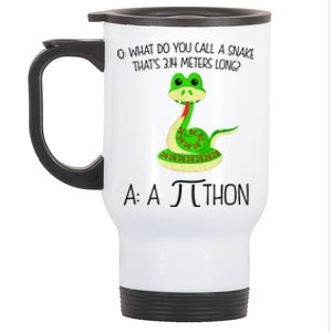 Python Pithon Pi Symbol Funny Math Teacher Stainless Steel Travel Mug