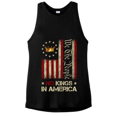 Patriotic Pro-Democracy Protest No Kings In America Ladies PosiCharge Tri-Blend Wicking Tank