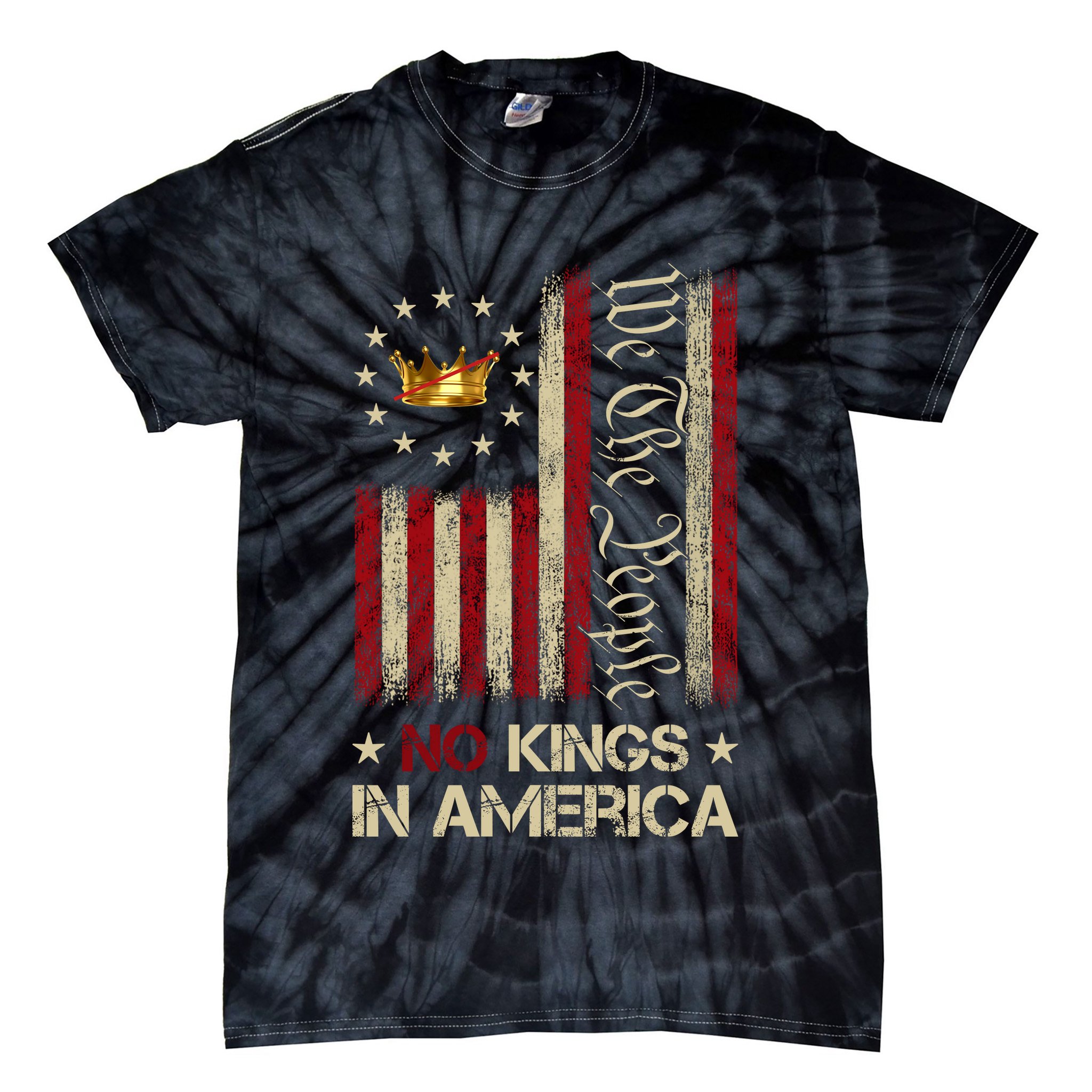 Patriotic Pro-Democracy Protest No Kings In America Tie-Dye T-Shirt