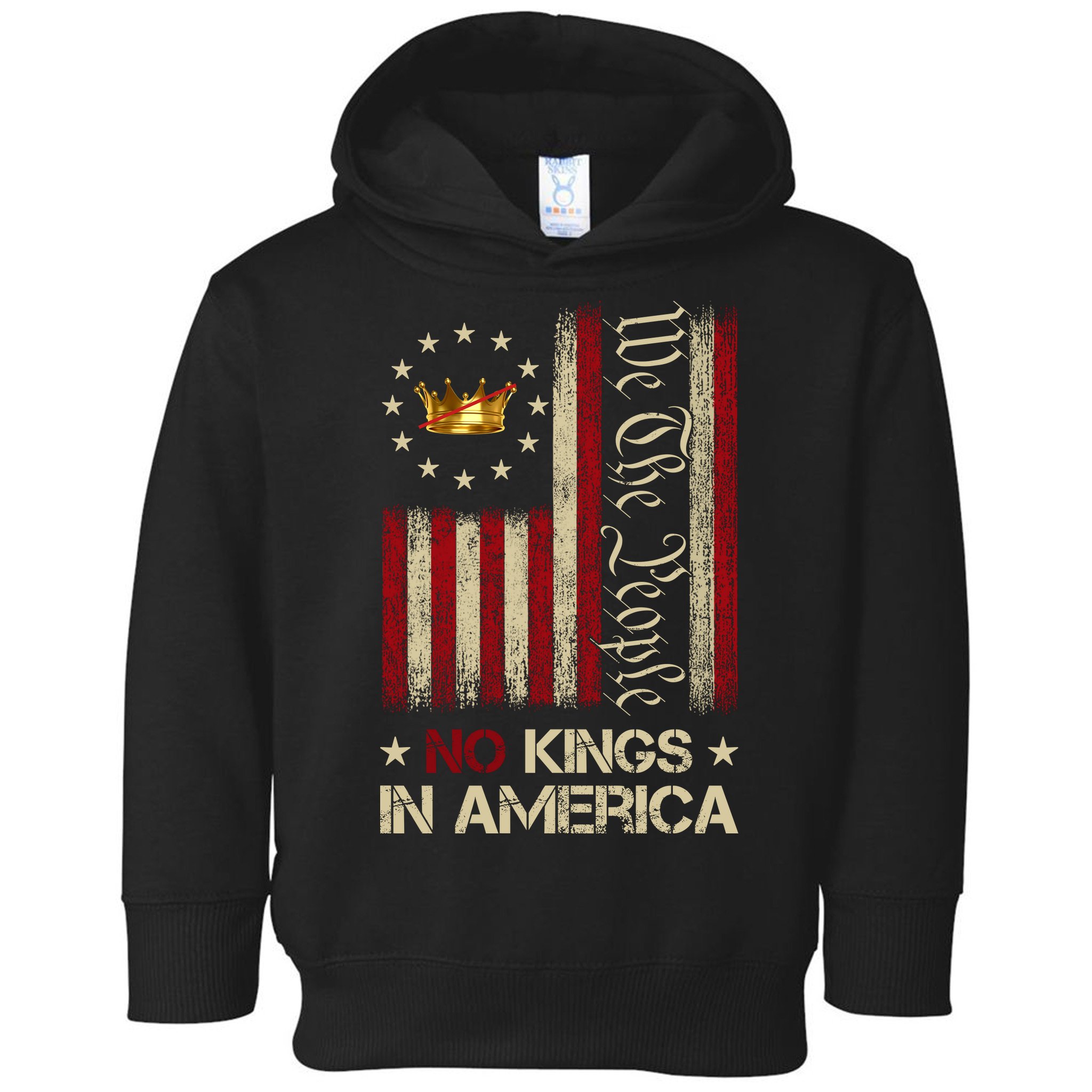 Patriotic Pro-Democracy Protest No Kings In America Toddler Hoodie