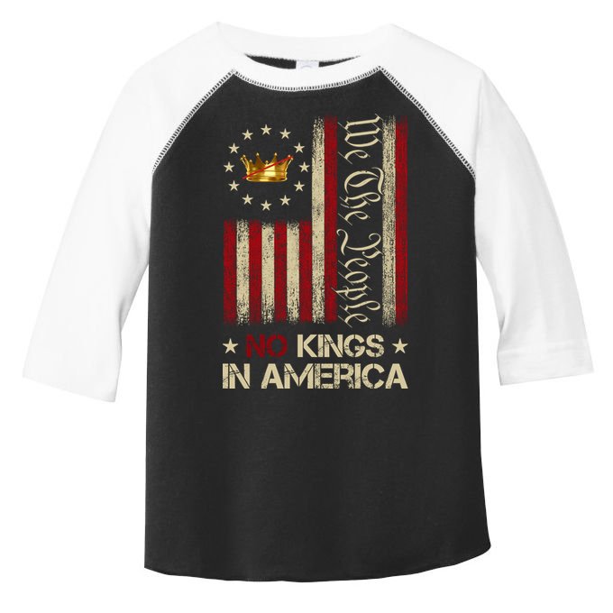 Patriotic Pro-Democracy Protest No Kings In America Toddler Fine Jersey T-Shirt