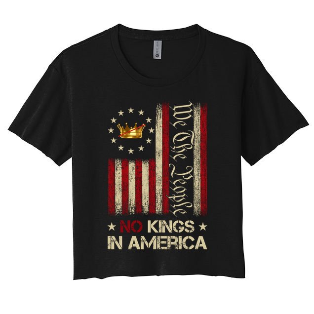 Patriotic Pro-Democracy Protest No Kings In America Crop Top