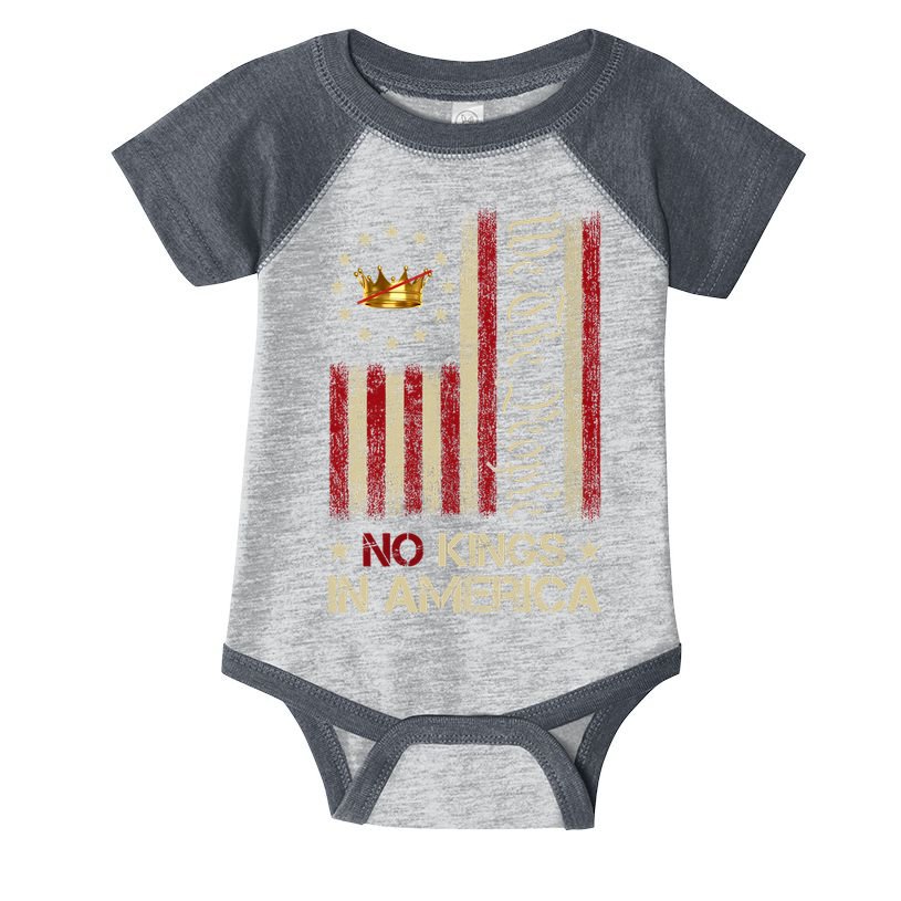 Patriotic Pro-Democracy Protest No Kings In America Infant Baby Jersey Bodysuit