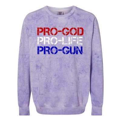 Progod Prolife Progun Conservative Colorblast Crewneck Sweatshirt