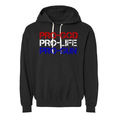 Progod Prolife Progun Conservative Garment-Dyed Fleece Hoodie