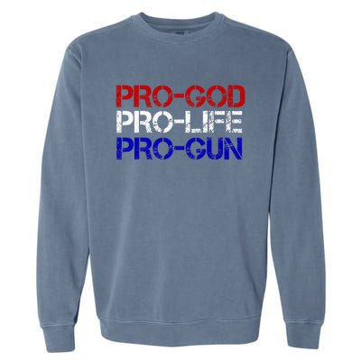 Progod Prolife Progun Conservative Garment-Dyed Sweatshirt