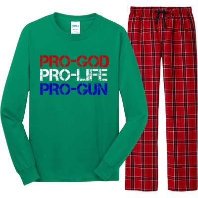 Progod Prolife Progun Conservative Long Sleeve Pajama Set