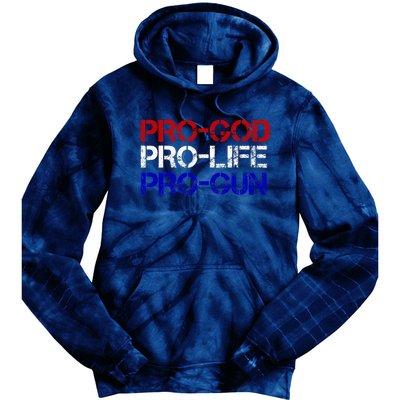 Progod Prolife Progun Conservative Tie Dye Hoodie