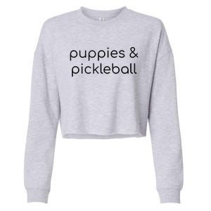 Puppies & Pickleball Cropped Pullover Crew