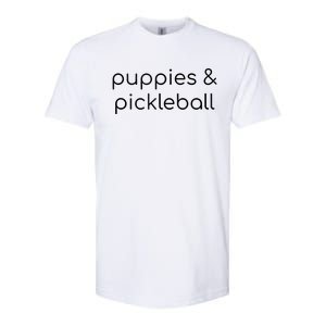 Puppies & Pickleball Softstyle CVC T-Shirt