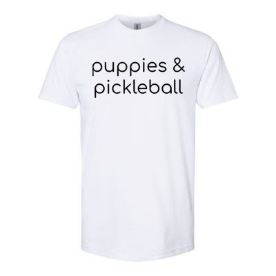 Puppies & Pickleball Softstyle CVC T-Shirt