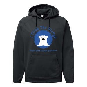 Polar Plunge Polar Bear I Took The Plunge Performance Fleece Hoodie