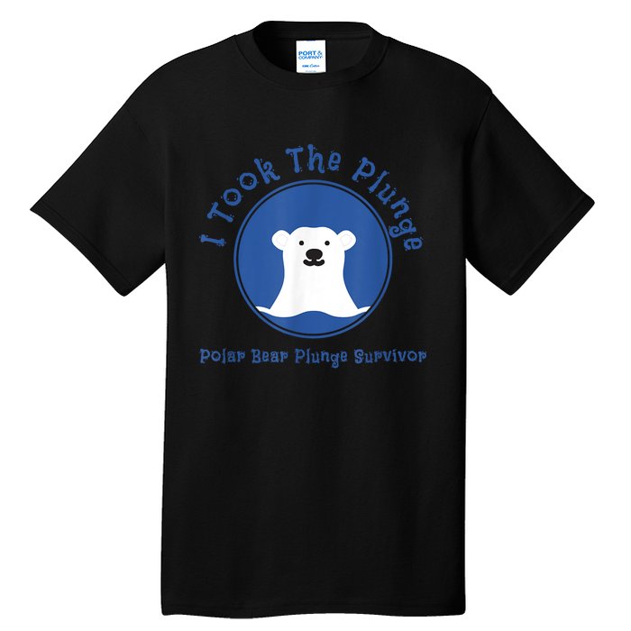 Polar Plunge Polar Bear I Took The Plunge Tall T-Shirt