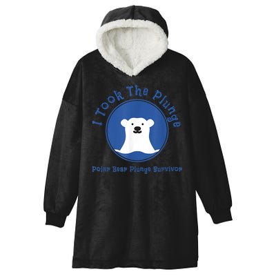 Polar Plunge Polar Bear I Took The Plunge Hooded Wearable Blanket