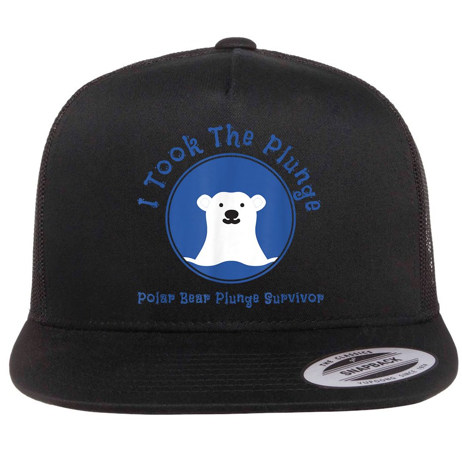 Polar Plunge Polar Bear I Took The Plunge Flat Bill Trucker Hat