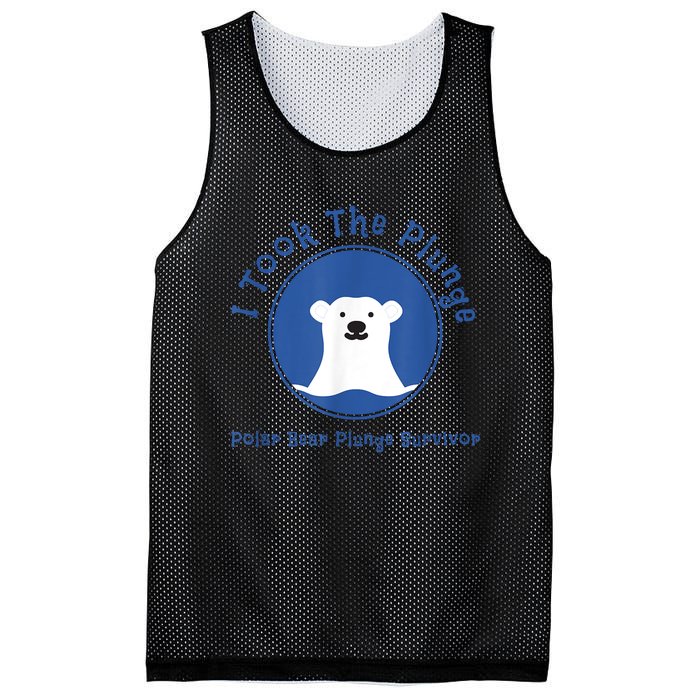 Polar Plunge Polar Bear I Took The Plunge Mesh Reversible Basketball Jersey Tank