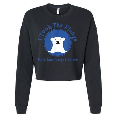 Polar Plunge Polar Bear I Took The Plunge Cropped Pullover Crew