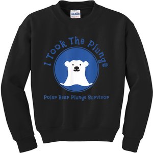 Polar Plunge Polar Bear I Took The Plunge Kids Sweatshirt