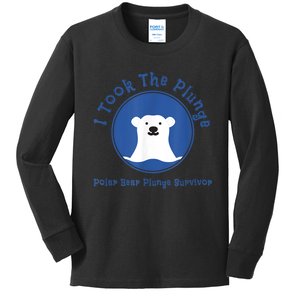 Polar Plunge Polar Bear I Took The Plunge Kids Long Sleeve Shirt