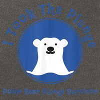 Polar Plunge Polar Bear I Took The Plunge Cotton Canvas Backpack