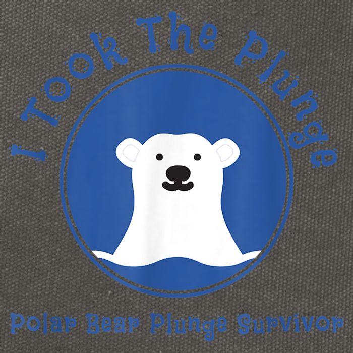 Polar Plunge Polar Bear I Took The Plunge Cotton Canvas Backpack