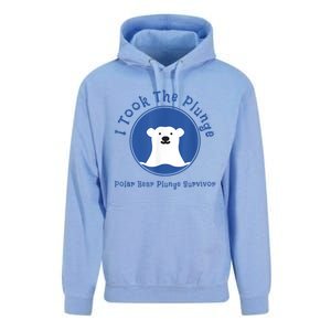 Polar Plunge Polar Bear I Took The Plunge Unisex Surf Hoodie