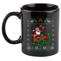 Ping Pong Player Santa Claus Table Tennis Ugly Christmas 11oz C Handle Ceramic Mug