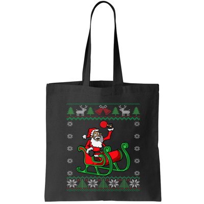 Ping Pong Player Santa Claus Table Tennis Ugly Christmas Bag
