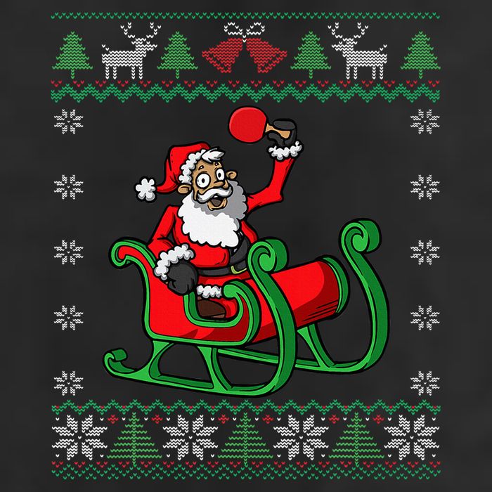 Ping Pong Player Santa Claus Table Tennis Ugly Christmas Golf Towel