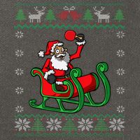 Ping Pong Player Santa Claus Table Tennis Ugly Christmas Cotton Canvas Backpack
