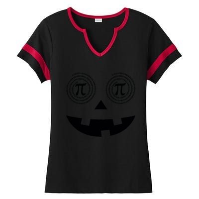 Pumpkin Pi Pie Funny Math Pun Thanksgiving Halloween Costume Ladies Halftime Notch Neck Tee