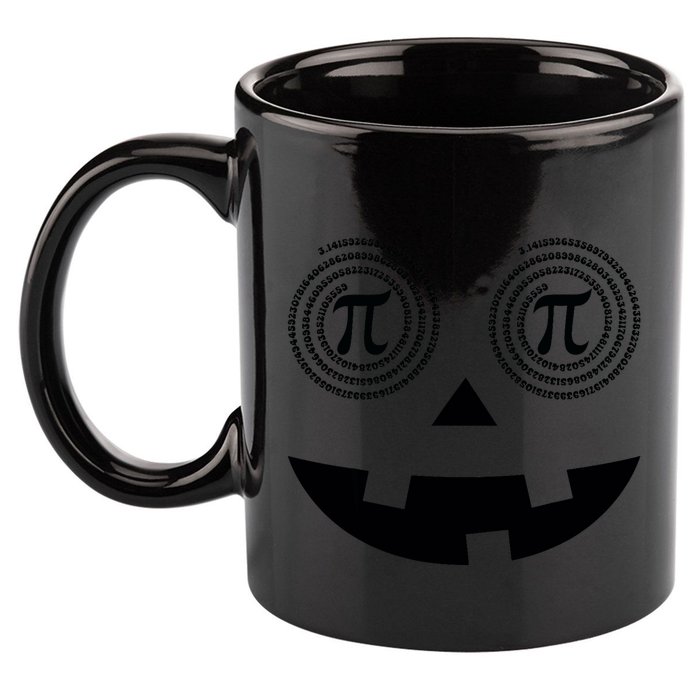 Pumpkin Pi Pie Funny Math Pun Thanksgiving Halloween Costume 11oz C Handle Ceramic Mug